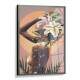 Quadro Decorativo Abstrato Mulher Florida de Costas