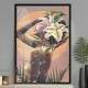 Quadro Decorativo Abstrato Mulher Florida de Costas