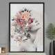 Quadro Decorativo Abstrato Perfil Est�tua Florida