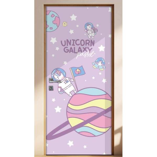 Adesivo para Porta Unicrnio na Galaxia