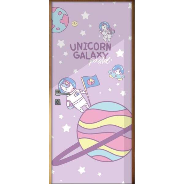 Adesivo para Porta Unicrnio na Galaxia