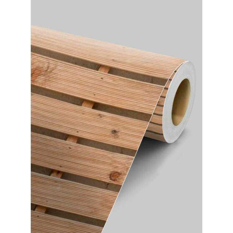 Papel de Parede Ripado Madeira Pallet Horizontal