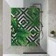 Papel de Parede Para Box de Banheiro Abstrato G�ometrico Tropical 3D