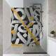 Papel de Parede Para Box de Banheiro Abstrato Rabiscos de Grafite 3D