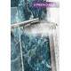 Papel de Parede Para Box de Banheiro M�rmore Azul com Dourado MP