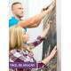 Papel de Parede Para Box de Banheiro M�rmore Azul e Bege MP