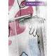 Papel de Parede Para Box de Banheiro ConteMPor�neo Floral Rosa e Azul MP