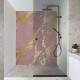 Papel de Parede Para Box de Banheiro M�rmore Rosa com Dourado MP