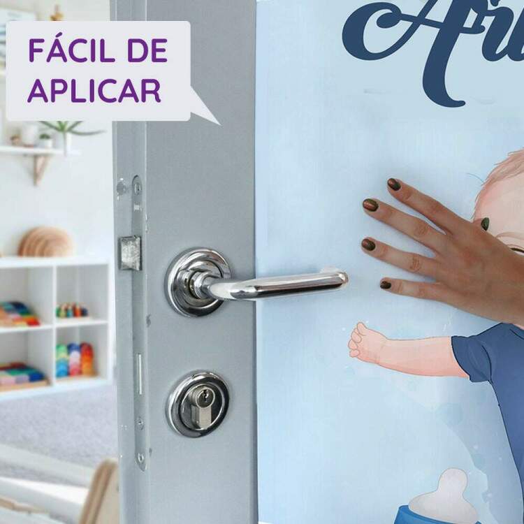 Adesivo para Porta Menino Beb com Nome