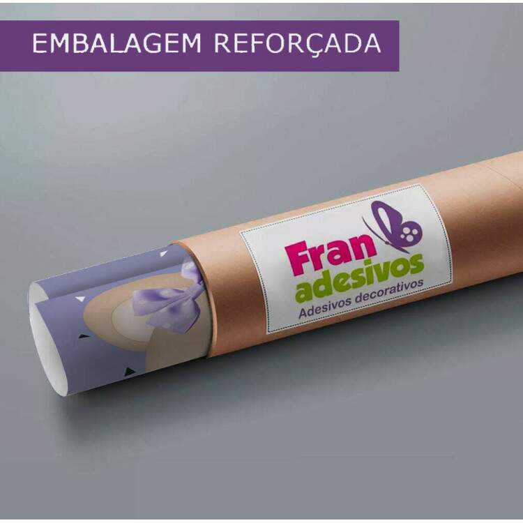 Adesivo para Porta Ursinha Lilas com Nome