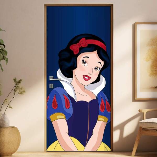 Adesivo Para Porta Branca De Neve Mod 02