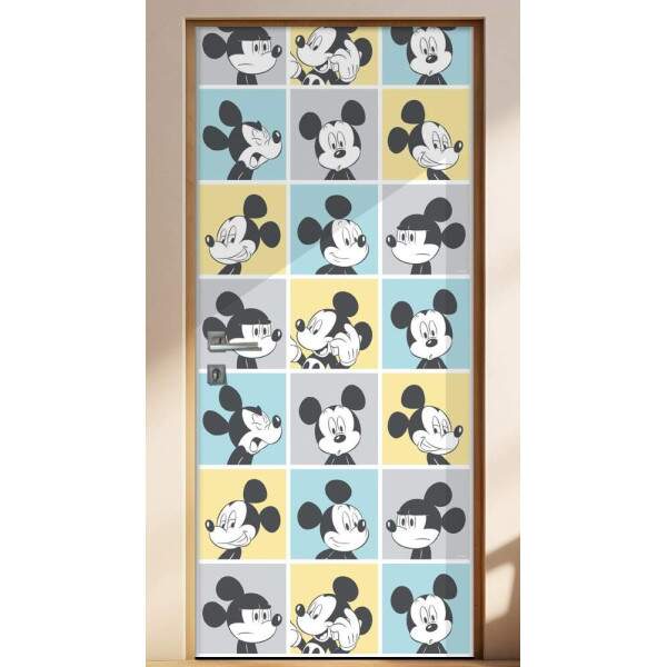 Adesivo para Porta Mickey Quadros Coloridos