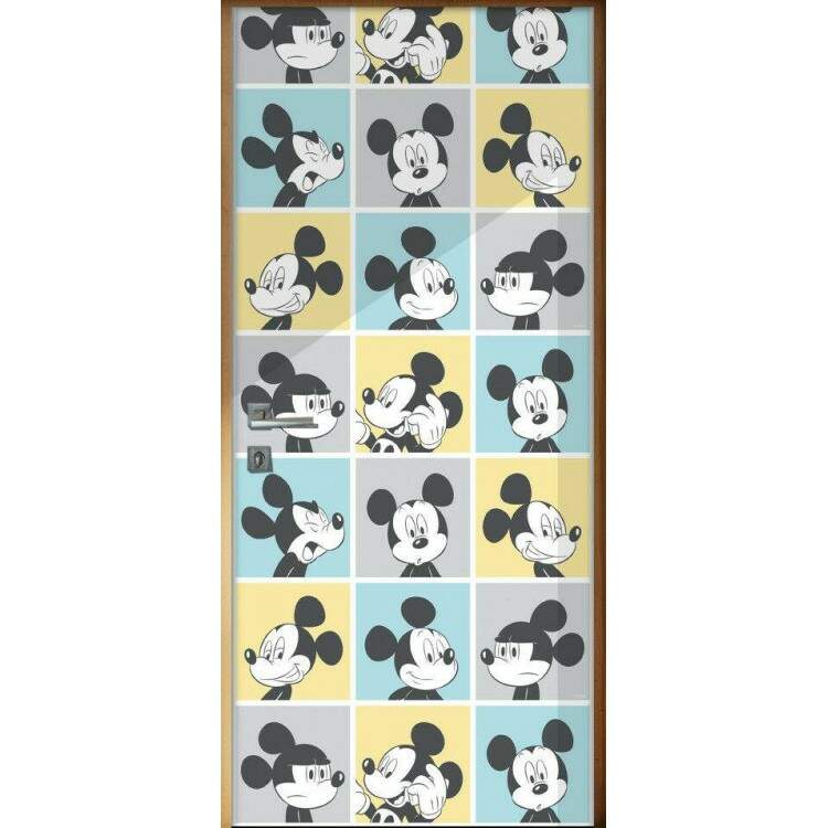 Adesivo para Porta Mickey Quadros Coloridos