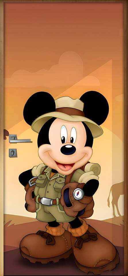 Adesivo para Porta Mickey Safari