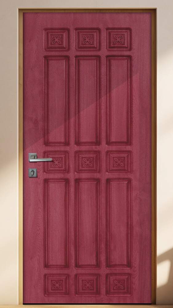 Adesivo para Porta Madeira Vermelha