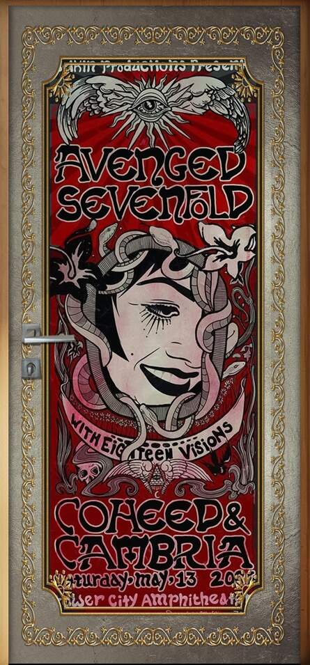 Adesivo Para Porta Banda Avenged Sevenfold