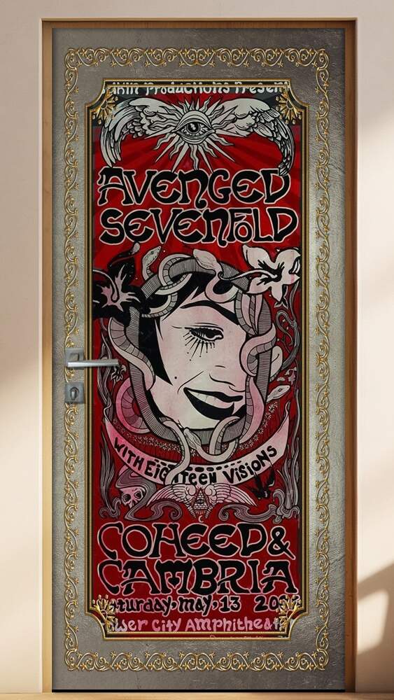 Adesivo Para Porta Banda Avenged Sevenfold