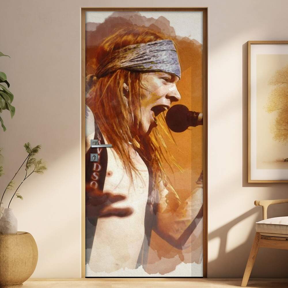 Adesivo Para Porta Banda Guns N Roses Axl Roses