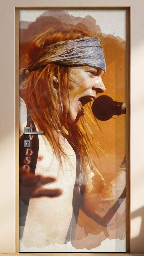 Adesivo Para Porta Banda Guns N Roses Axl Roses