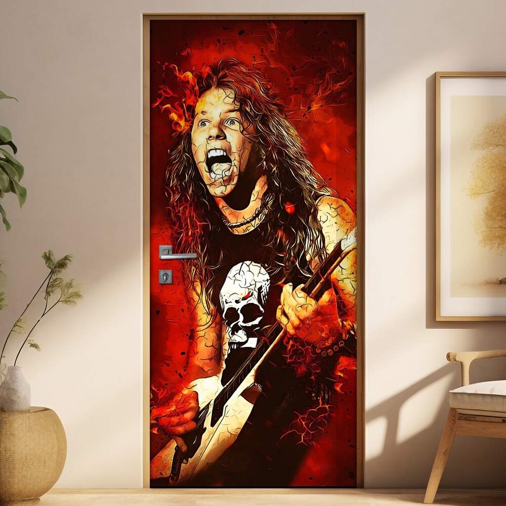 Adesivo Para Porta Banda Metalica James Hetfield