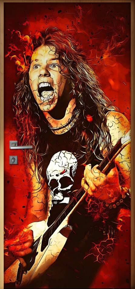 Adesivo Para Porta Banda Metalica James Hetfield