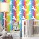 Papel de Parede Infantil Unic�rnio com Fundo Arco �ris