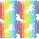 Papel de Parede Infantil Unic�rnio com Fundo Arco �ris