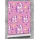 Papel de Parede Infantil Unic�rnio com Arco �ris Fundo Rosa Estrelado