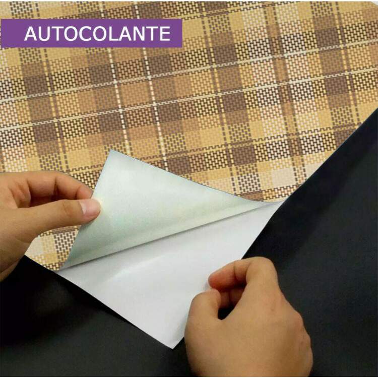 Papel de Parede Xadrez Bege e Marrom