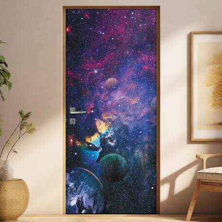 Adesivo Para Porta Planetas No Espao