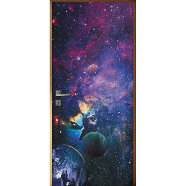 Adesivo Para Porta Planetas No Espao