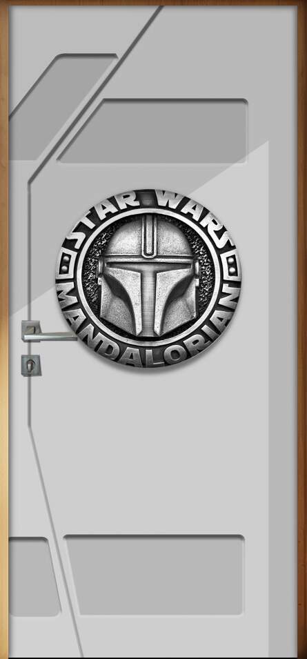 Adesivo Para Porta Mandalorian