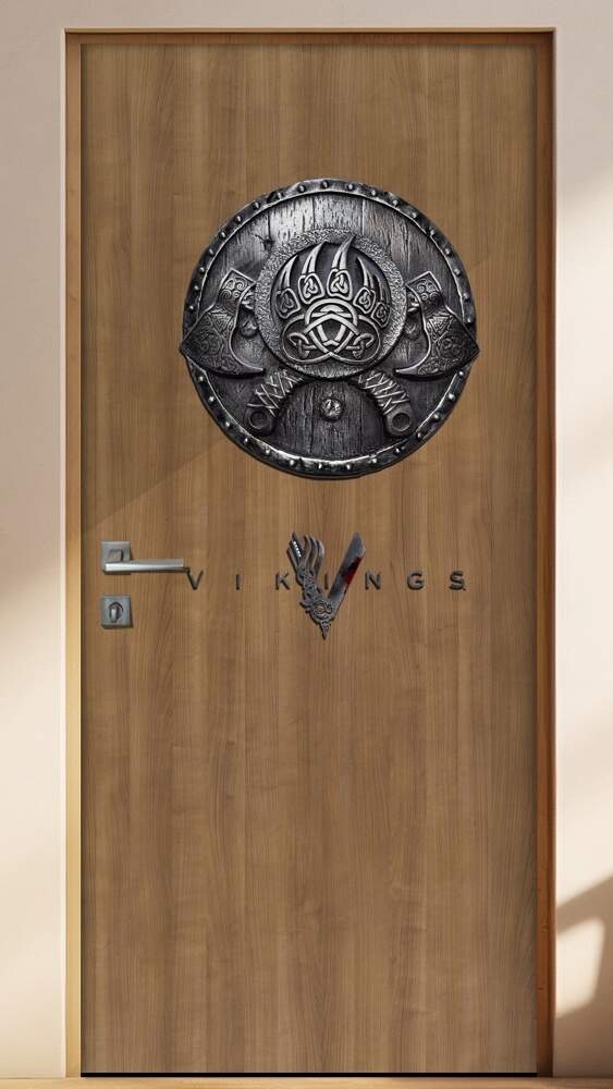 Adesivo Para Porta Madeira The Vikings