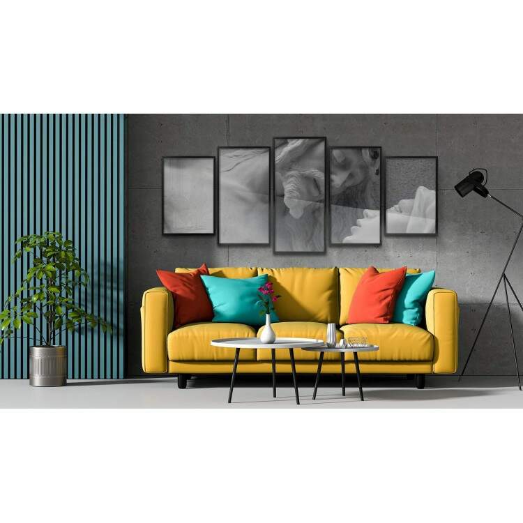 Kit 5 Quadros Decorativos Mosaico Esttuas