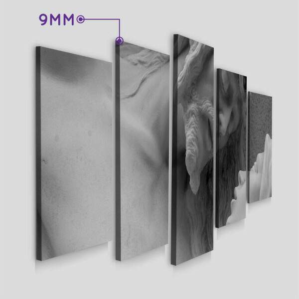 Kit 5 Quadros Decorativos Mosaico Esttuas