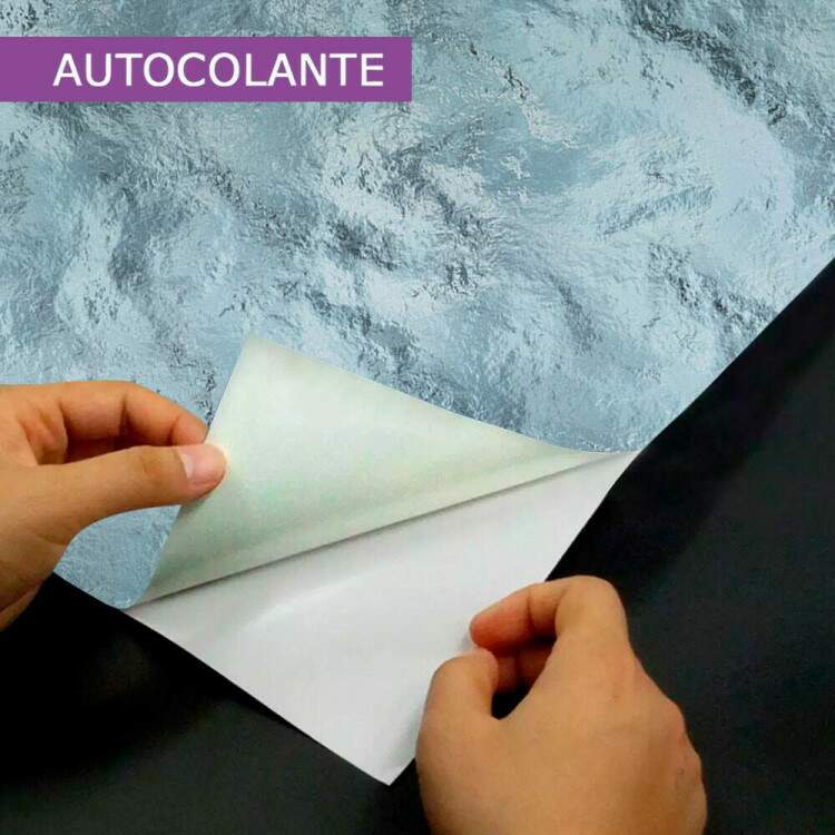 Papel de Parede Gelo Azul Claro Amarrotado