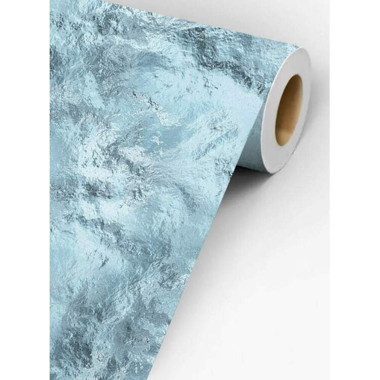 Papel de Parede Gelo Azul Claro Amarrotado