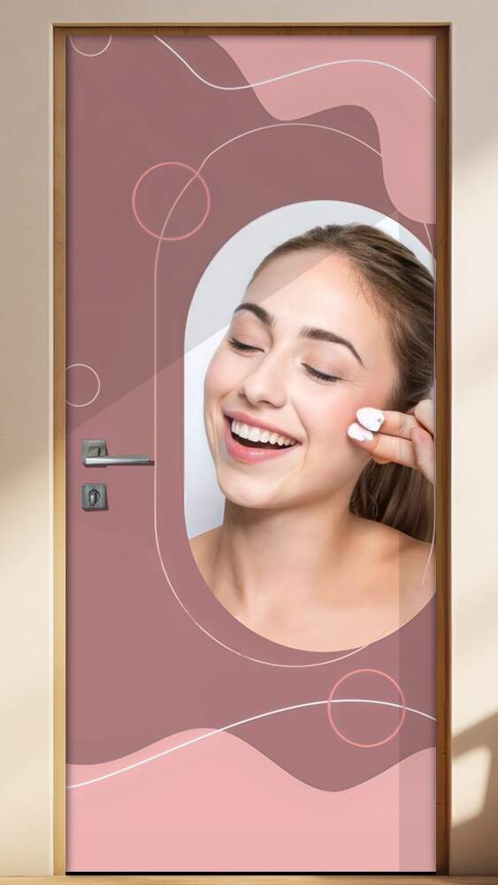 Adesivo Para Porta Est�tica Fundo Minimalista