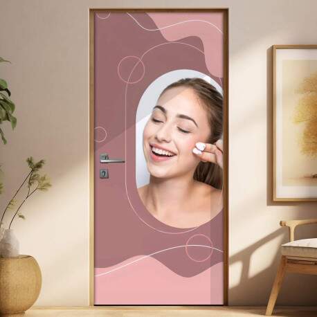 Adesivo Para Porta Esttica Fundo Minimalista