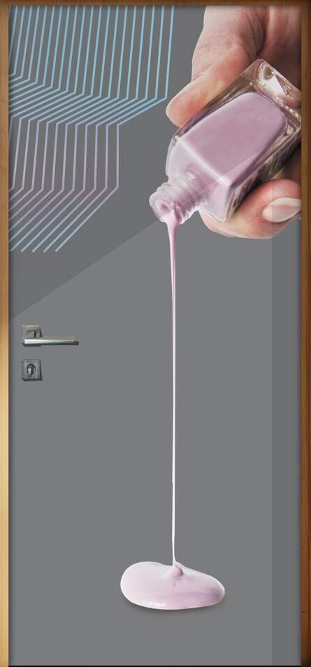 Adesivo Para Porta Manicure Esmalte Lils Escorrendo