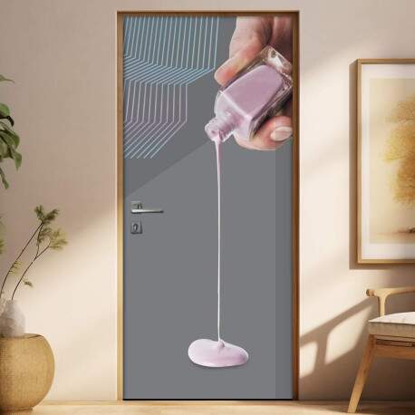 Adesivo Para Porta Manicure Esmalte Lils Escorrendo