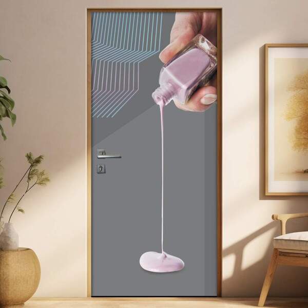 Adesivo Para Porta Manicure Esmalte Lils Escorrendo