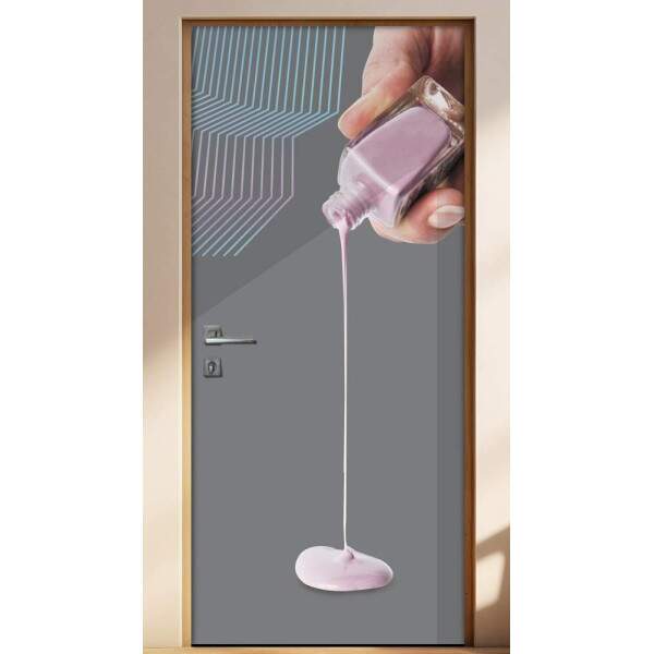 Adesivo Para Porta Manicure Esmalte Lils Escorrendo