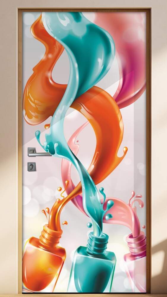 Adesivo Para Porta Manicure Esmalte Esguichando