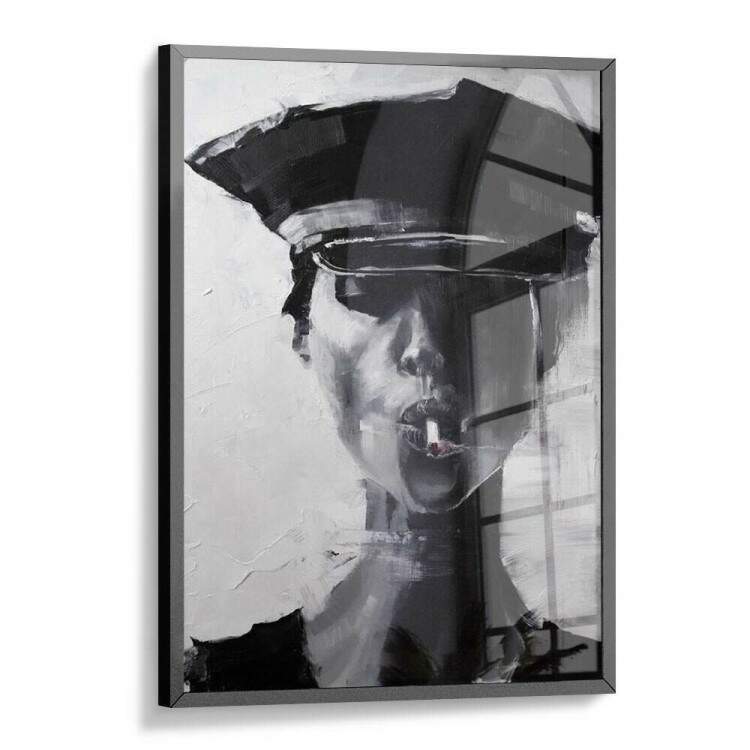 Quadro Decorativo Pintura Mulher Fumando