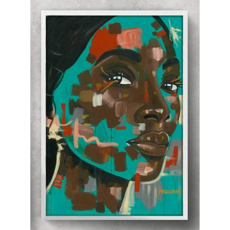 Quadro Decorativo Pintura Mulher Negra