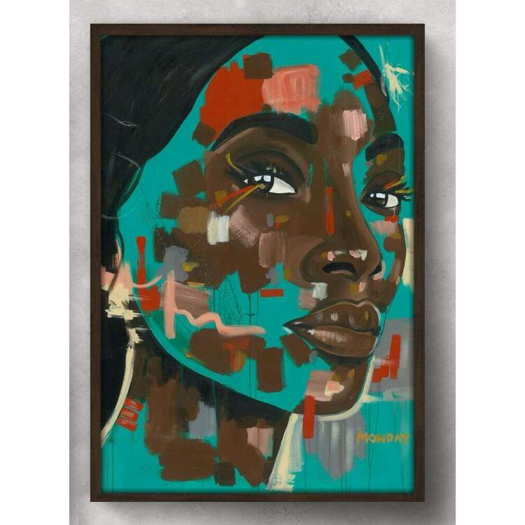 Quadro Decorativo Pintura Mulher Negra