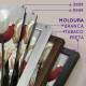 Kit 5 Quadros Decorativos Mosaico Tulipas Vermelhas e Brancas