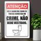 Placa Decorativa use o banheiro como se tivesse cometido um crime