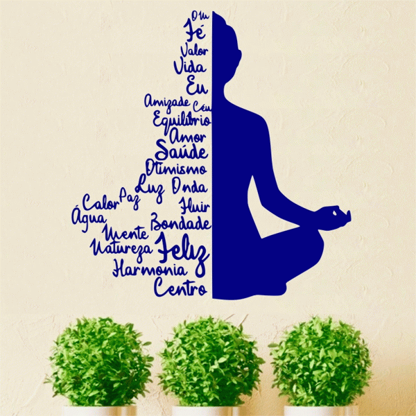 Adesivo de Parede Meditao Positividade Buda